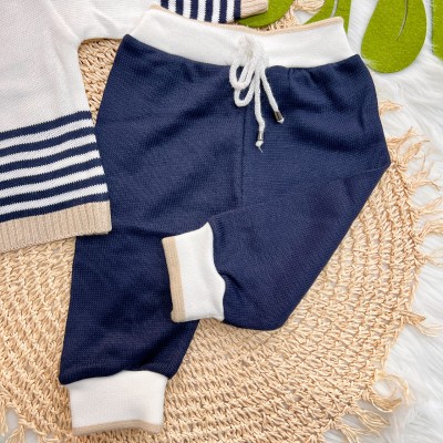 Conjunto de Linha Listras CÓS NOVO - Marinho e Areia Conjunto de Linha Listras CÓS NOVO - Marinho e Areia